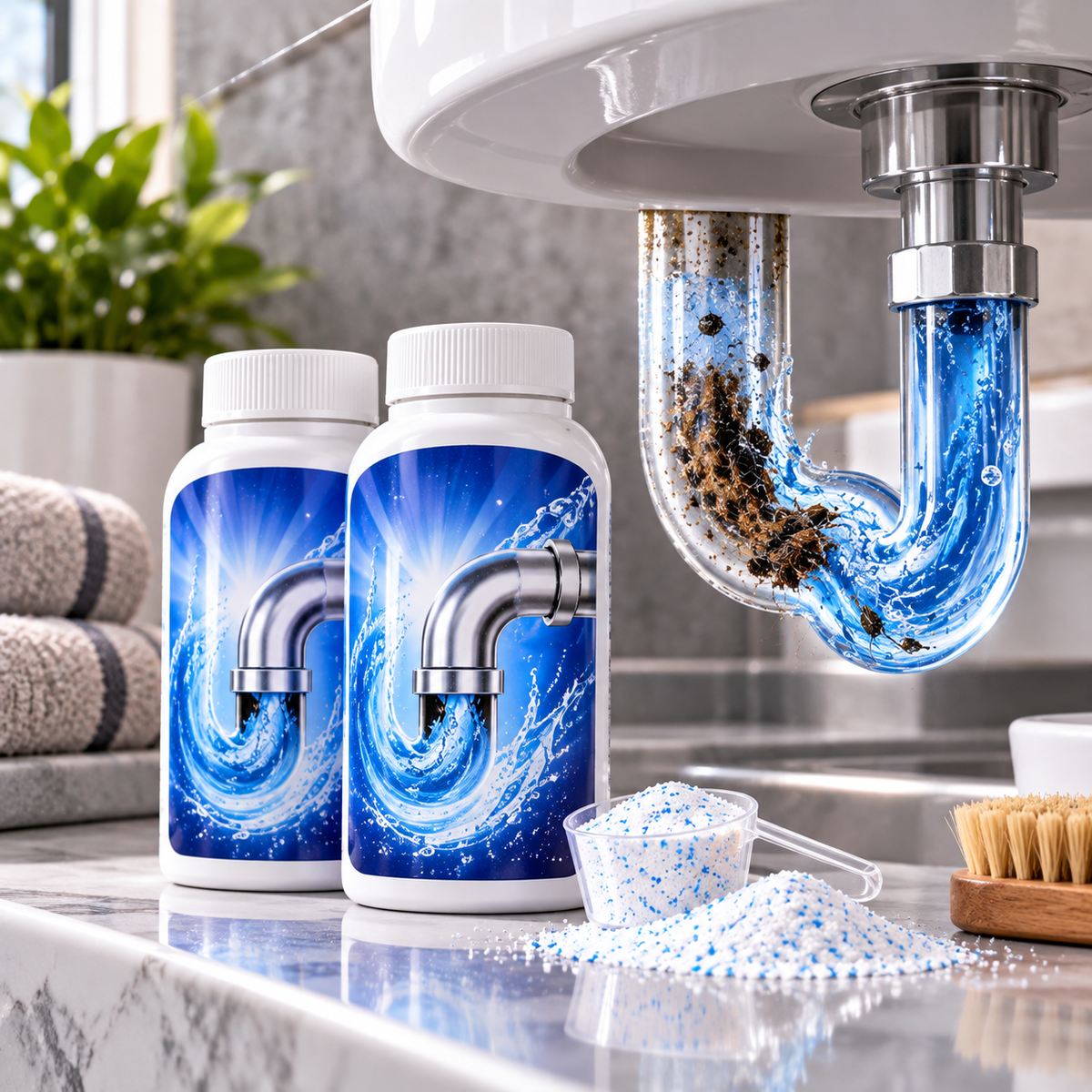 DrainClean™ Prah za odčepljivanje i čišćenje odvoda 1+1 GRATIS