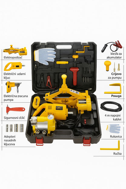 Električna Dizalica za Vozila – Prenosivi Auto Set