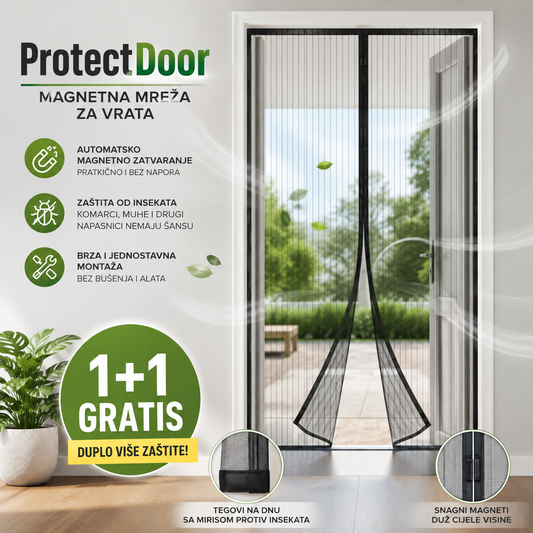 ProtectDoor - Magnetna Mreža za Vrata 1+1 GRATIS