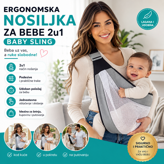 Ergonomska nosiljka za bebe 2u1 – Baby Sling