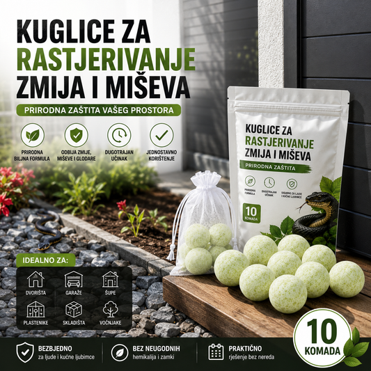 Kuglice za rastjerivanje zmija i miševa - 10 KOMADA
