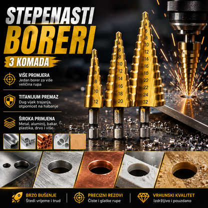 Stepenasti boreri - 3 KOMADA