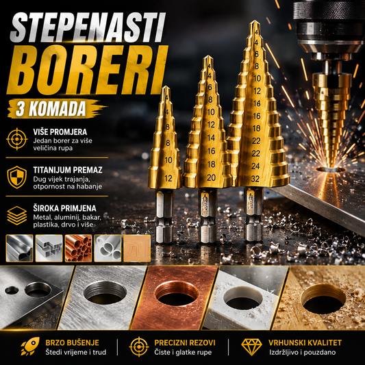 Stepenasti boreri - 3 KOMADA