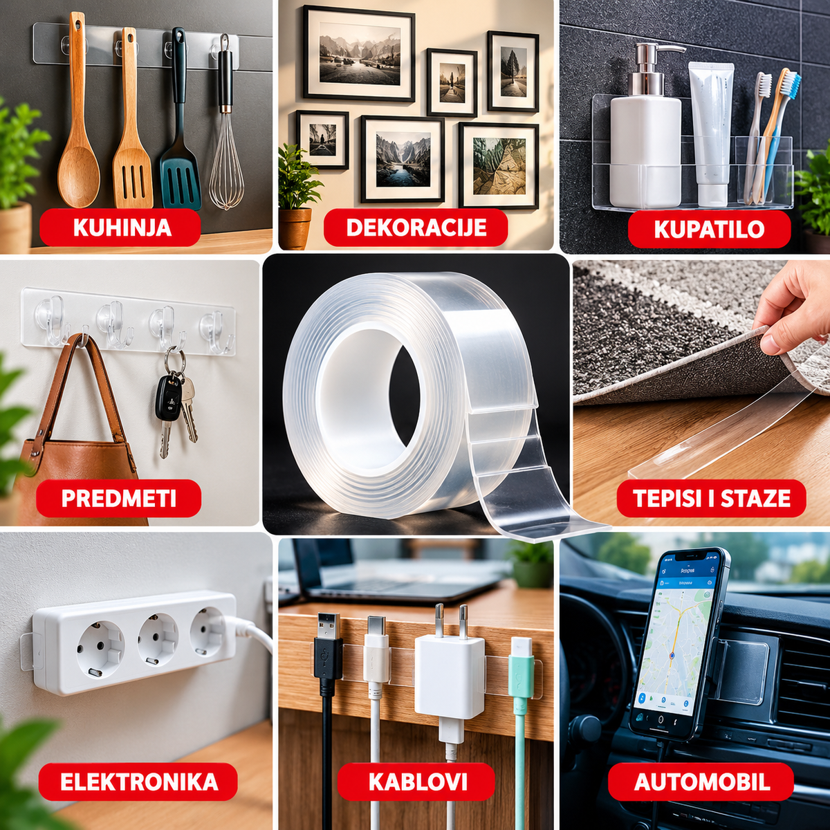 Dvostrana ljepljiva traka 1+1 GRATIS