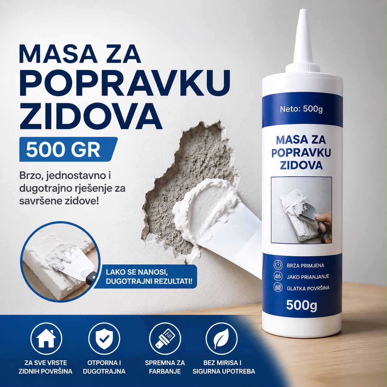 Masa za popravku zidova 500gr