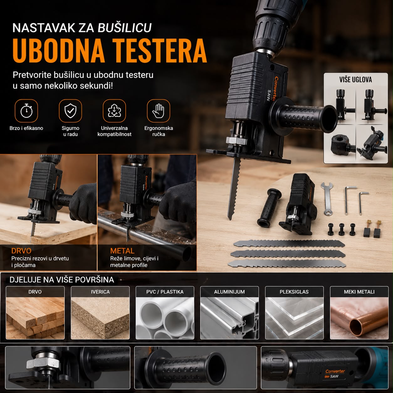Nastavak za bušilicu - Ubodna testera